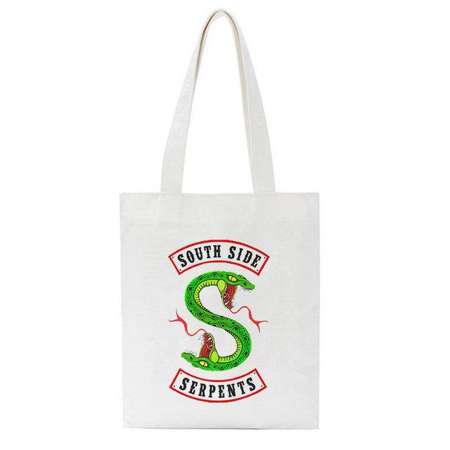 Летняя сумка с принтом дракона в стиле Харадзюку, повседневная женская парусиновая сумка на плечо, большая вместительная сумка-тоут, многоразовые женские сумки для покупок 24*26cm