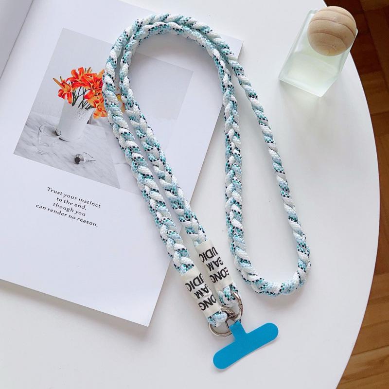 Crossbody Phone Lanyard: Three-Strand Braided Rope, Anti-Lost & Anti-Theft, Sturdy Climbing Rope Shoulder Strap for Outdoors.