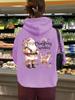 Autumn & Winter Women's Hooded Fleece Lined Sweatshirt with Kangaroo Pocket & Christmas Print