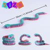 3D Printed Flexible Snake Toy 30Cm- Movable Joints, Adhd Fidget Desk Pet, Realistic Animal Figurine For Home Office Decor & Gift