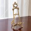 Vintage Design Creative Frame Bracket Gold Elegant Plate Display Stand Decorative Durable Display Storage Rack Bedroom Decor