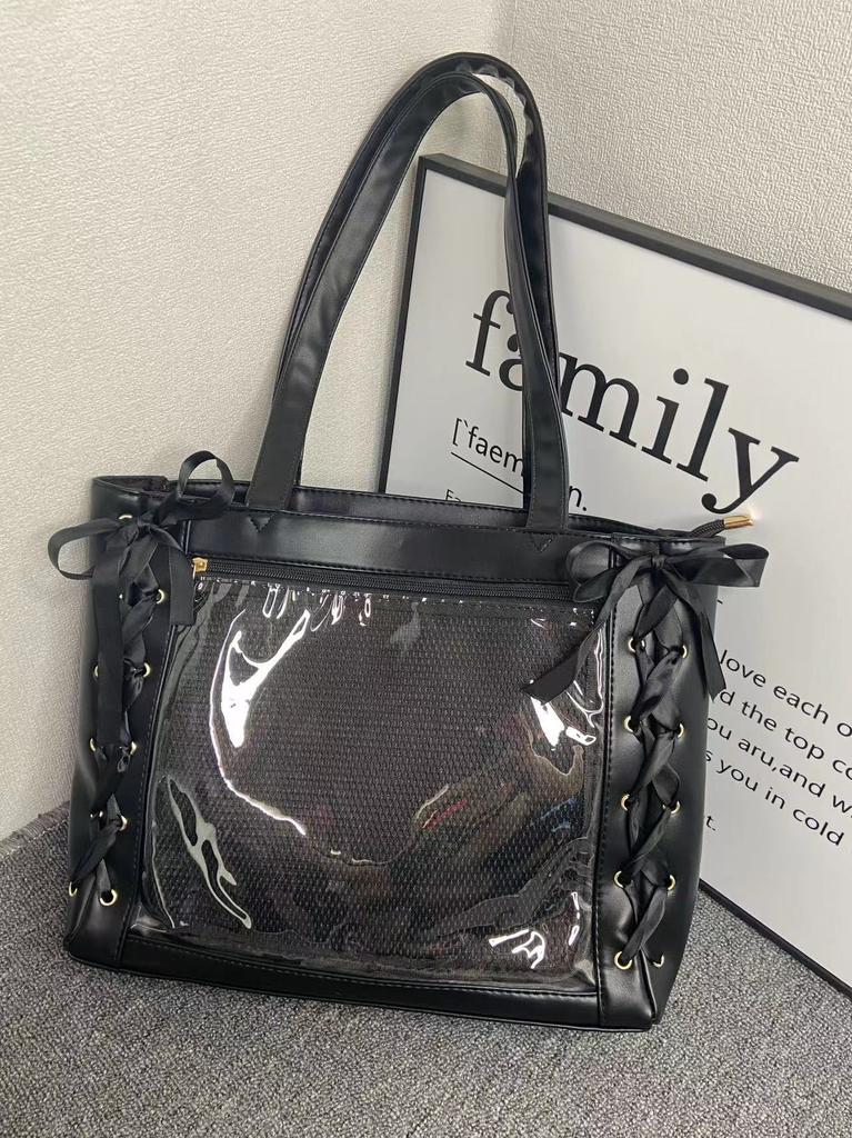 JK Girl Anime Big Appetite Transparent College Style Hand Bill of Lading Shoulder Bag Fashion Ulzzang Ita Bag Tote Bag