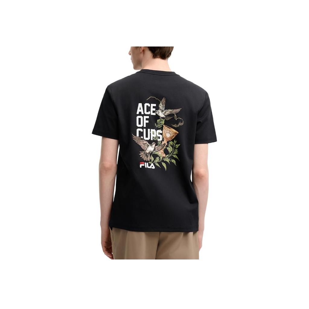 New FILA T Shirts Men's Jet Black BK F11M518101F-BK