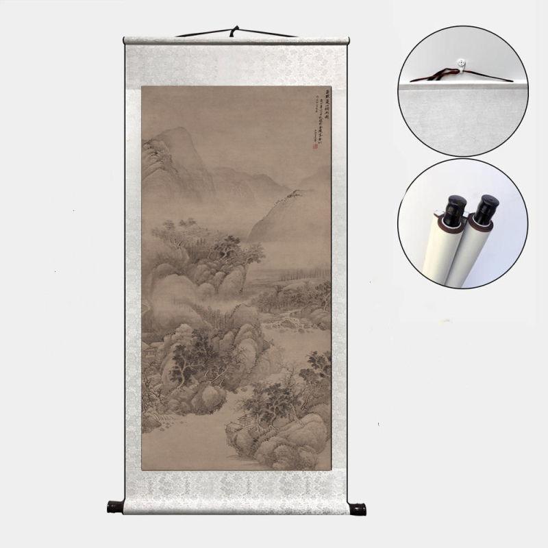 Antikes Landschaftsgemälde Hängerolle Traditionelle Chinesische Malerei Rolle Wohnzimmer Arbeitszimmer Dekorative Hängerolle