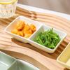Creative Ceramic Soy Sauce Dish Spice Plate 2/3 Grids Dinner Plates Household Snack Plate Kitchen Accessories