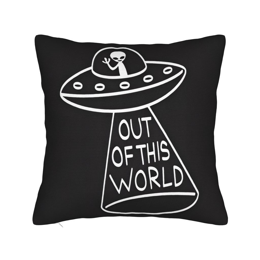 Ufo We Come In Space Alien Pillow Cover Funny Pillow Case For Living Room Bed Chair Soft Pillowcases Gift