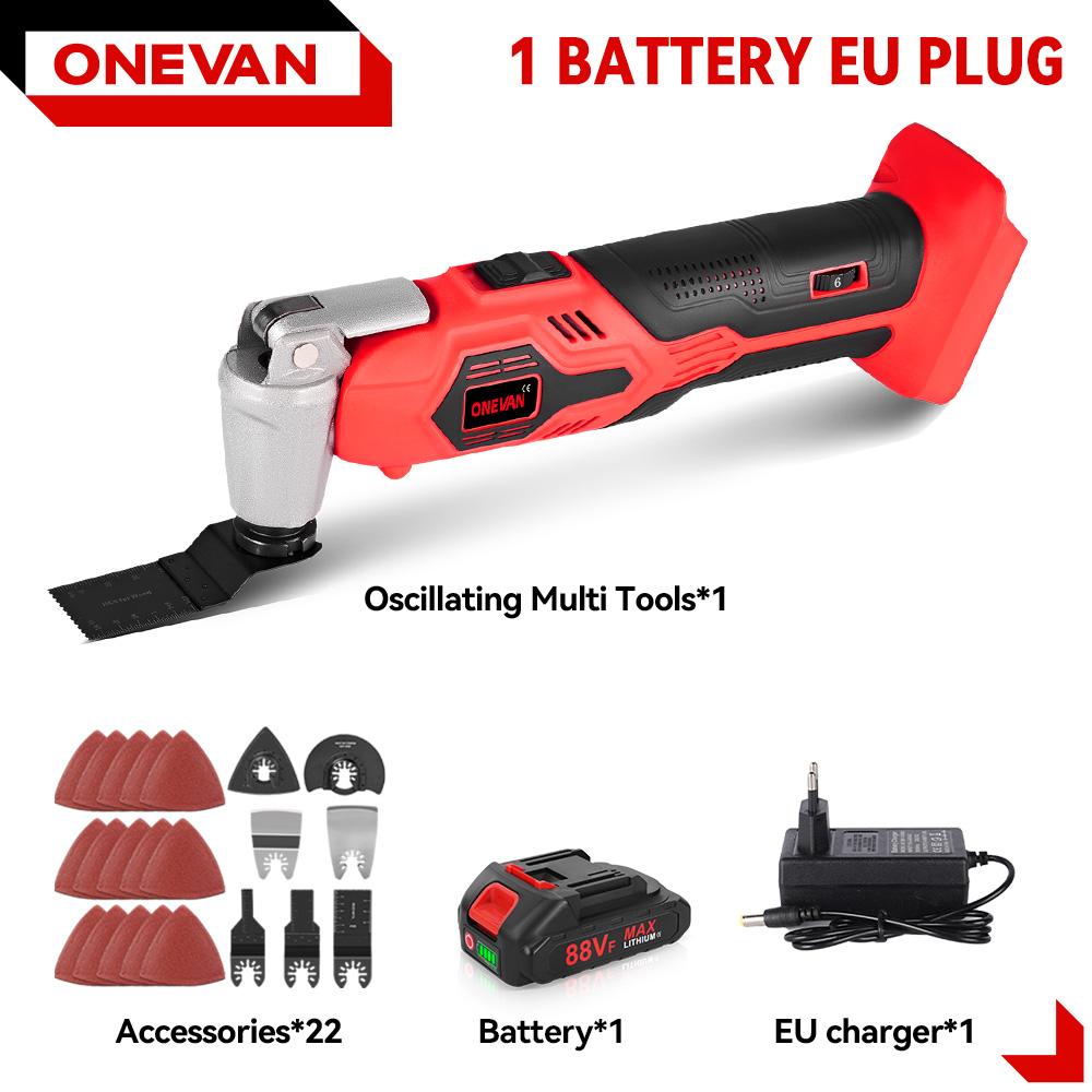 ONEVAN 20000OPM Unealtă Multifuncțională Electrică Oscilantă Tăietor Trimmer Fierăstrău Lopată Unealtă pentru Prelucrarea Lemnului Pentru Baterie Makita 18V Pin