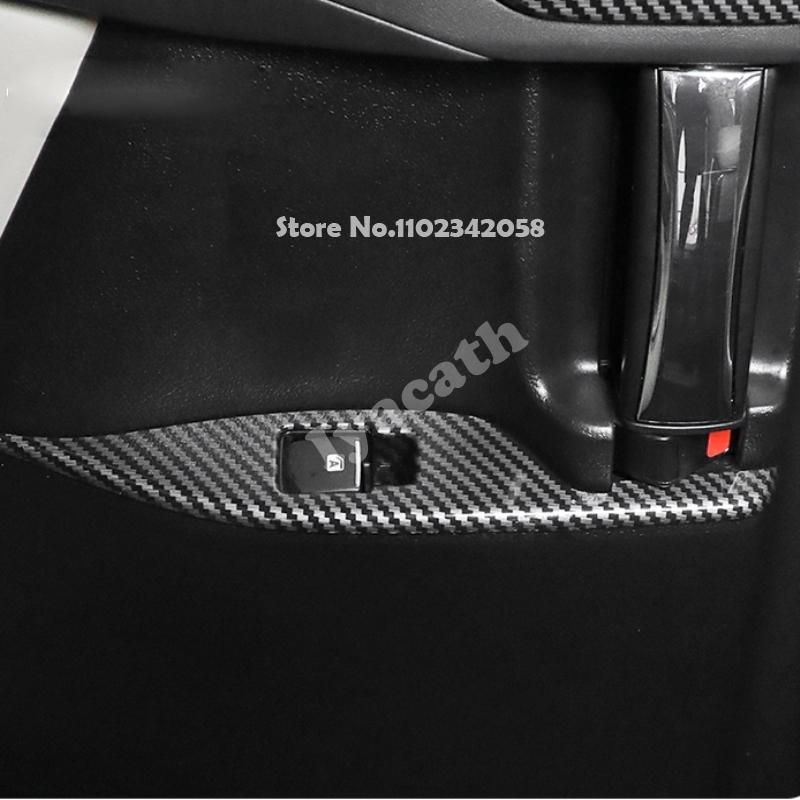 For Toyota Alphard Vellfire 30 series 2016- ABS carbonfiber Window Lift Control Cover  glass Switch Lift button Panel Cover