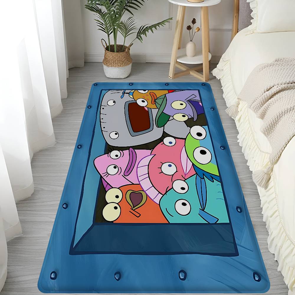 Cartoon S-Sponge-B-Bob Kitchen Mat Kids Room Bedroom Decoration Balcony Anti-Slip Doormat Living Room Alfombra