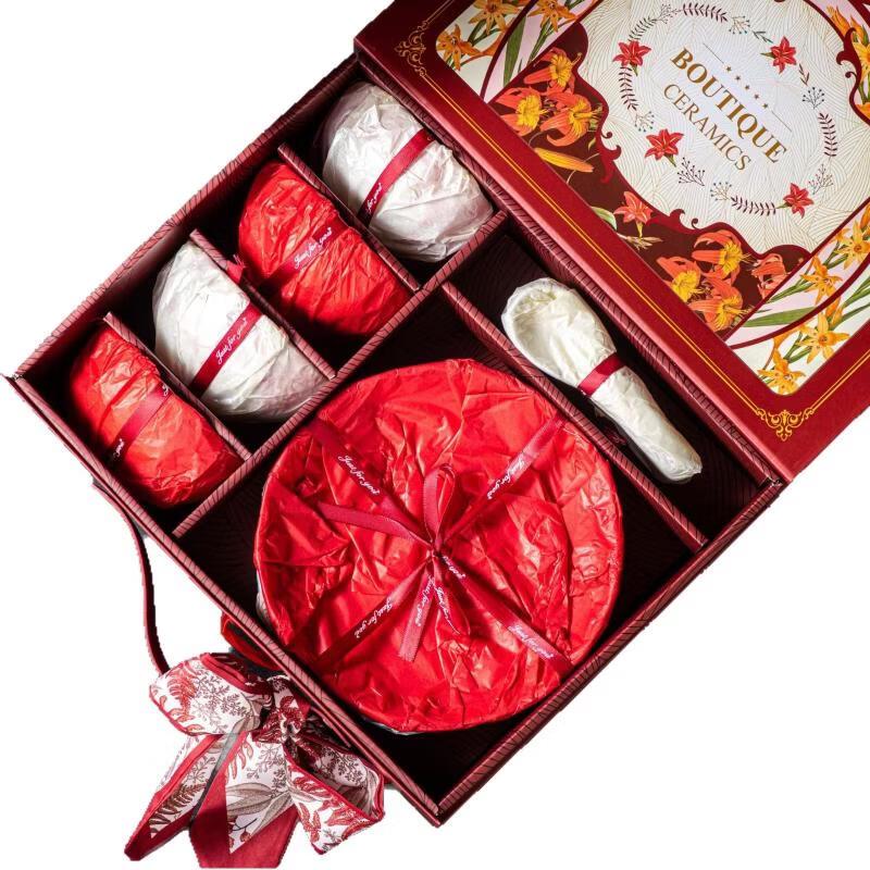 RuHan Underglaze Ceramic Dinnerware Set - Red Rose