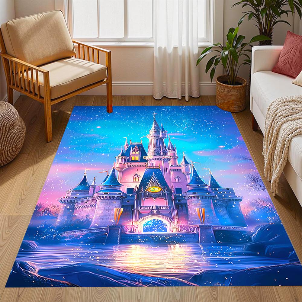 Frozen Olaf Cartoon Theme Non-Slip Rug - Made of Polyester, Suitable for Home Décor, Bedrooms, Living Rooms, Entryways, and Studios.