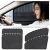 4pcs Magnetic Car Window Sunshades Foldable Uv Protection Front Rear Auto Accessories With Mesh