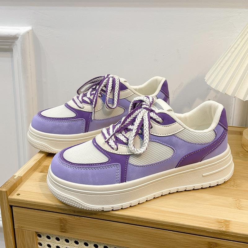 

Низкие белые туфли, дышащая обувь, детская, весна 2025, новые спортивные женские туфли, корейская версия, универсальные повседневные туфли на плоской подошве 40