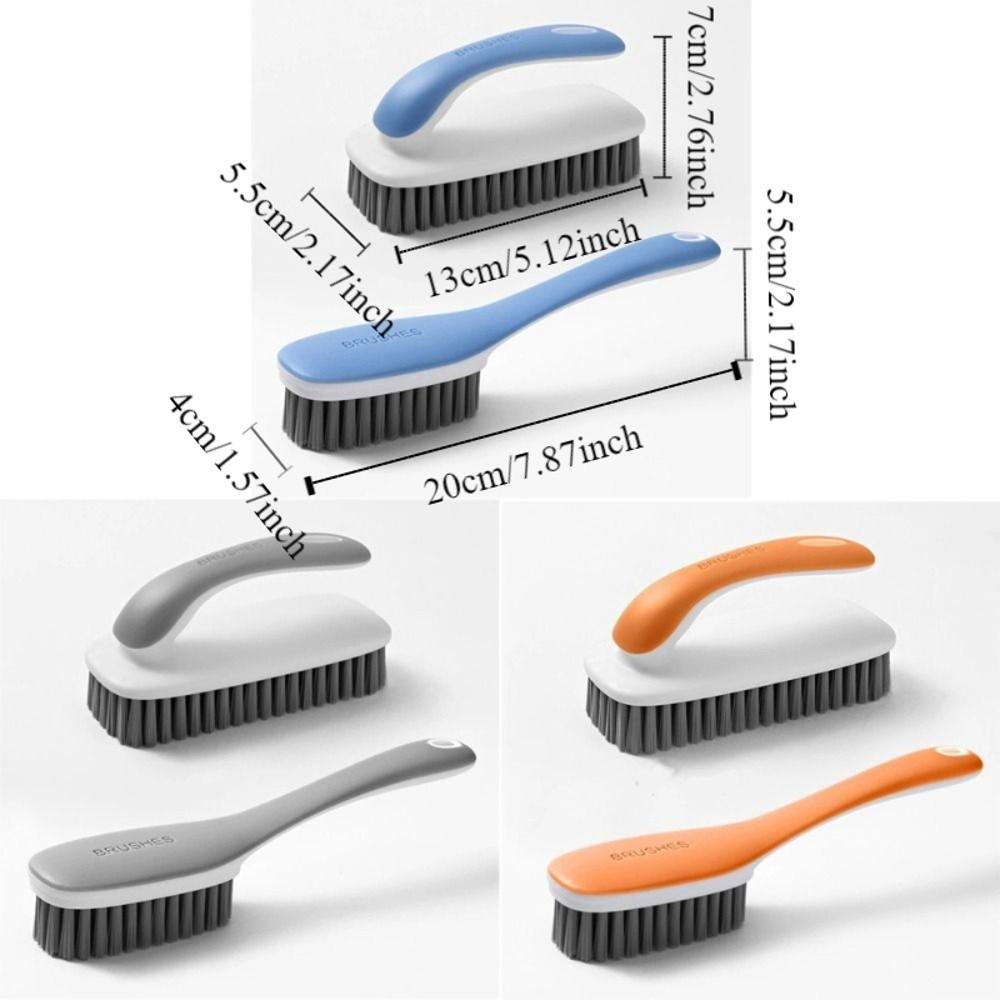 Portable Laundry Stain Scrubber Soft Bristle Long Handle Cleaning Brush Set Dense Bristle Shoe Scrubbing Brush Bathroom
