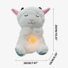 Qnjujn LED Musical Breathing Glowing Lamb Plush, Anxiety Relief with Lights, Music & Rhythmic Motion, White