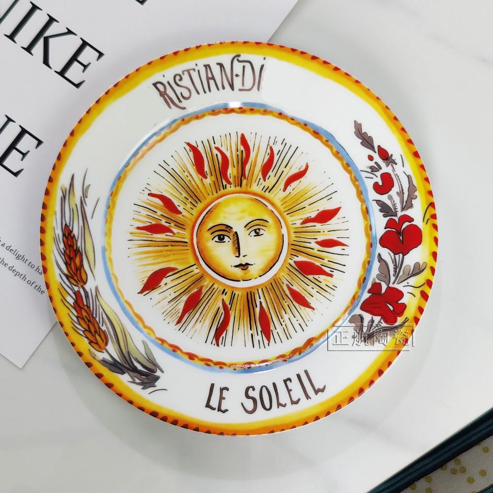 

8-дюймовая тарелка для стейка из костяного фарфора в западном стиле для домашней вечеринки, ужина, тусклая новая европейская тарелка для салата, керамическая посуда, подарочная коробка 8 inches