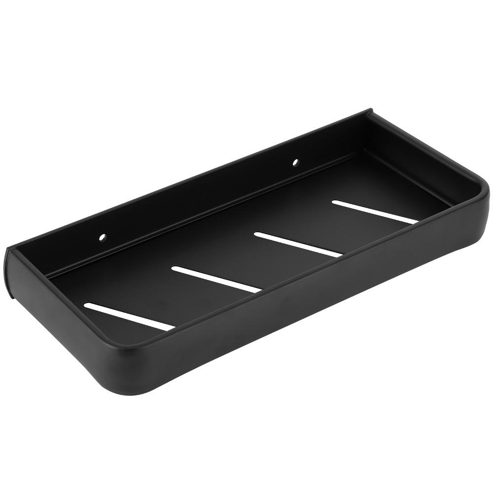 Rustproof Bathroom Shelf Black Bathroom Organizer Storage Rack Bathroom Kitchen Laundry Room