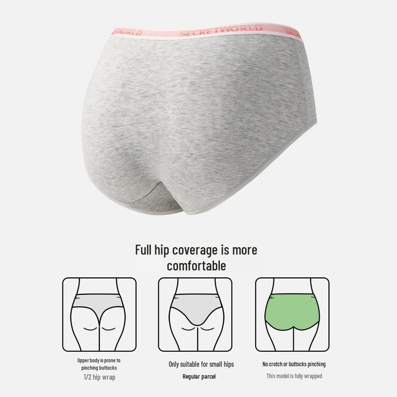SecretWorld Damen 7A Antibakterielle Baumwoll-Slips Mehrpack