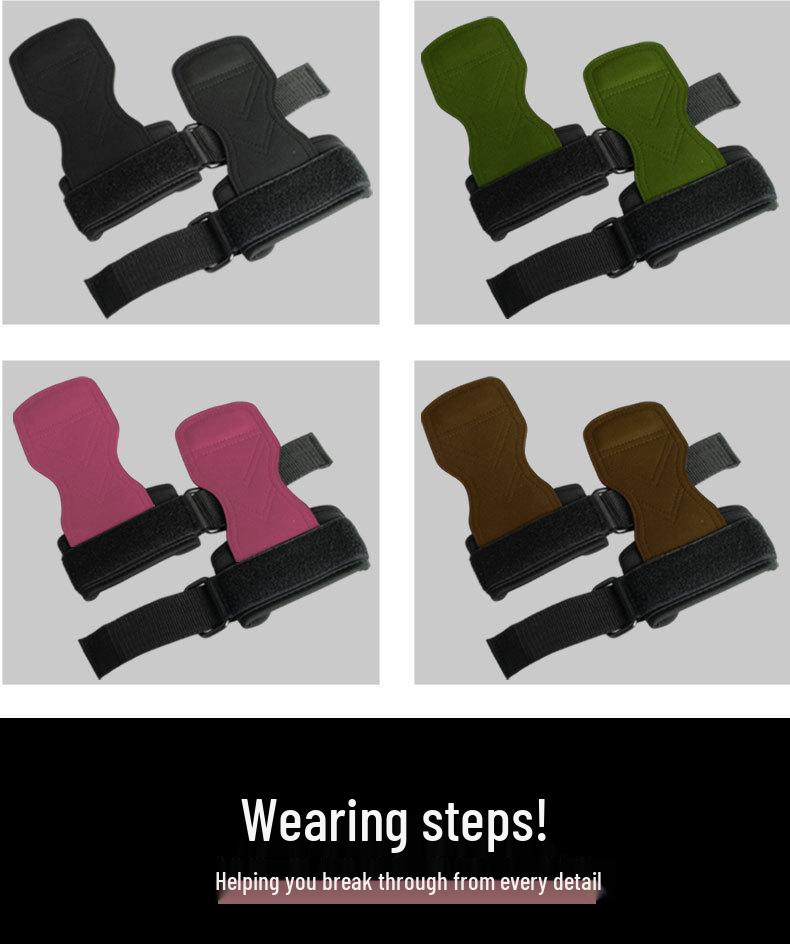 Protective Fitness Grip Gloves & Wrist Support for Pull-ups and Deadlifts