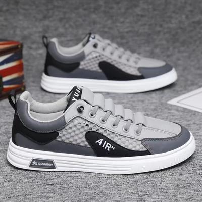 Men's Shoes 2024 Summer Breathable Thin Mesh Hollow One Pedal Small White Board Shoes Men's Casual Sports Net Shoes Tide