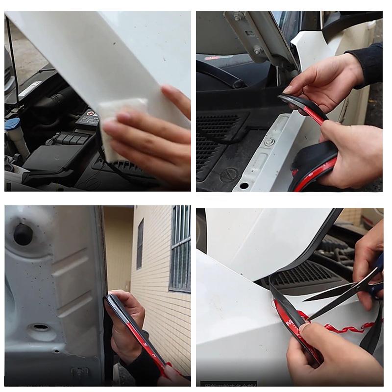 Tira de Vedação do Capô do Carro Tira de Vedação de Borracha Vedação contra Poeira 4M(157,48 pol.) Tira de Proteção Impermeável e Contra Poeira para Carros Autoadesiva