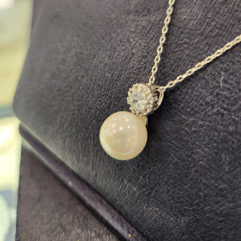 One Cubic Nuclear Pearl N Round Pearl Necklace MSMNEJJ0004WHF