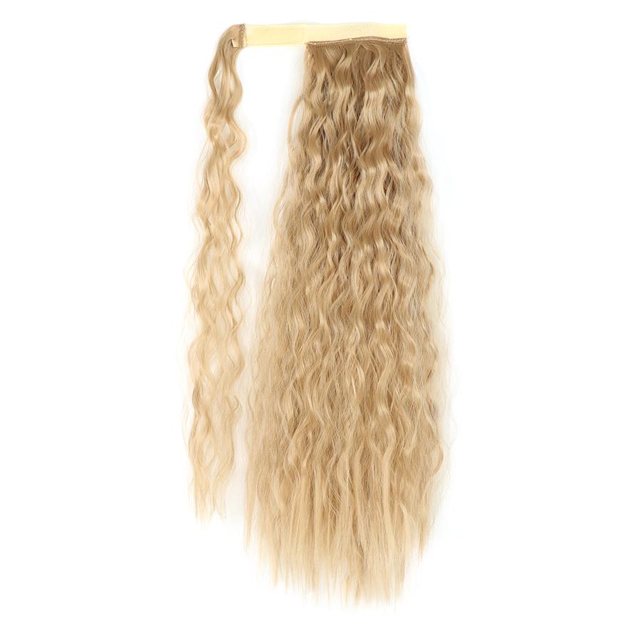 MISS WIG Lifelike Corn Wave Ponytail Wrapped Elevated Natural Extension Hairpin Bundle Hair Ponytail Natural Hair Extension