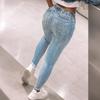 Kadın Dar Kesim Trend Yırtık Günlük Moda Düz Bacak Kot Pantolon