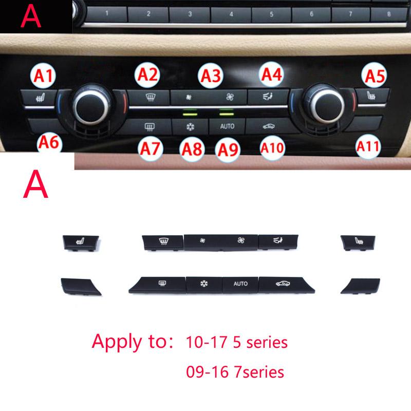 Car Heater Climate Control Fan Volume air conditioning Button Fan Button Cap Cover Replacement for BMW F10 F11 F02 F06 F07
