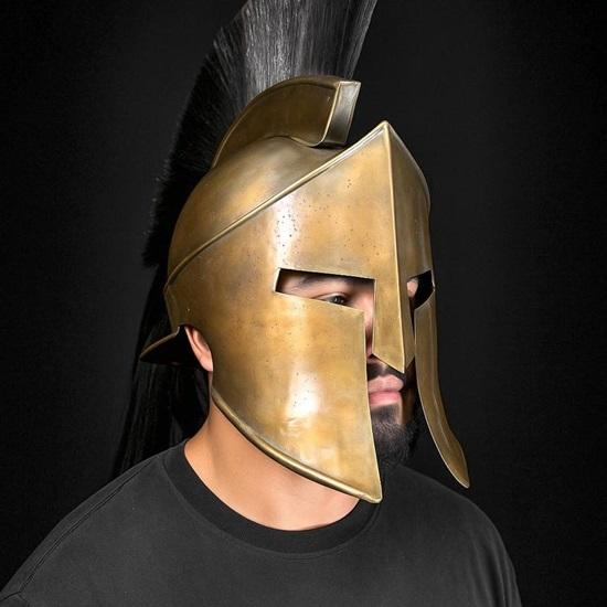Spartanischer König Leonidas Helm Authentische 300 Film Replik für Mittelalter Rollenspiel Sammler Militaria