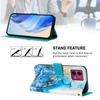 Ocean Colored Marble Luxury Painted Leather Case Wallet Book Style Cover for Motorola Moto G60,G40 Fusion,G10,G20,G30,G Play,G Power,Edge 50 NEO...