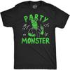 Mens Funny T Shirts Party Monster Sarcastic Halloween Party Frankenstein Graphic Tee for Men