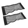 2PCS Car Trunk Storage Net Black Double Layer Storage Net Mesh Bag Mobile Phone Purse Keys Small Things 60 X 24cm