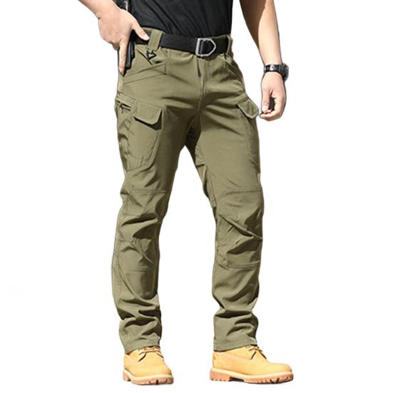 Men's Tactical Pants Water Resistant Multi-Pocket Cargo Pants Quick Dry Hiking Work Trousers for Fishing Camping Outdoor