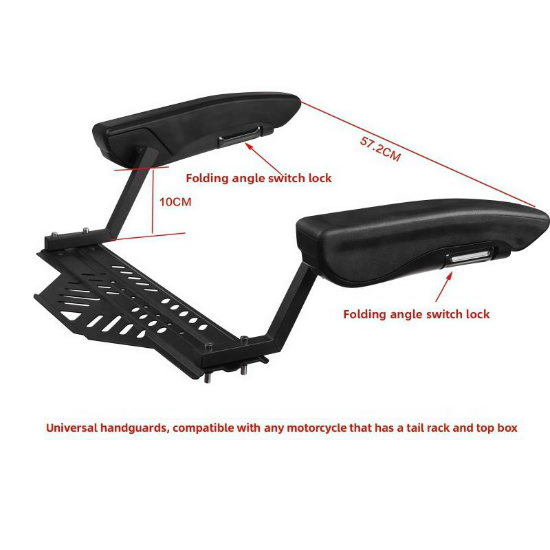 Universal Motorcycle Trunk Armrest Passenger Safety Grab Bar Foldable Rear Seat Handle Backrest for Electric Scooter Motorbike 1PC