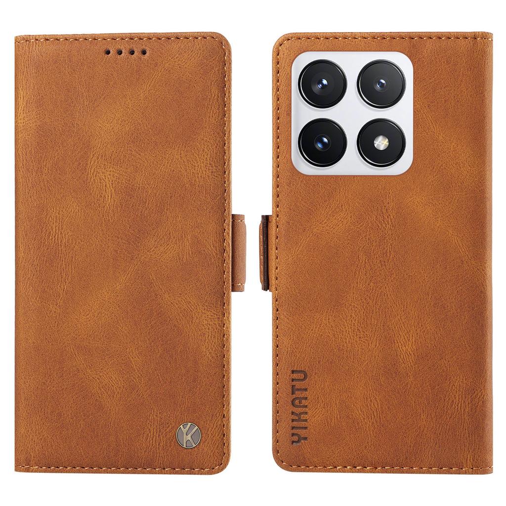 YIKATU YK-005 For Xiaomi 14T Pro Case PU Leather Wallet Phone Cover Skin Touch Feeling