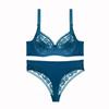 Large Size Lace Bra Set Women's Sexy Thin Cup Underwear Lightweight Mid-Rise Thong