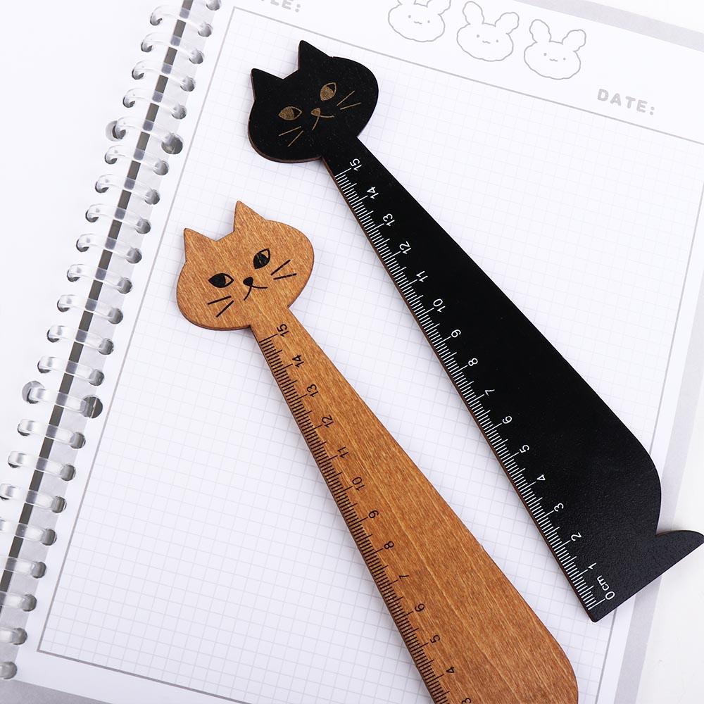 School Office Home Cute Household Wooden Drawing Ruler Straight Ruler Student Tools Sewing Ruler