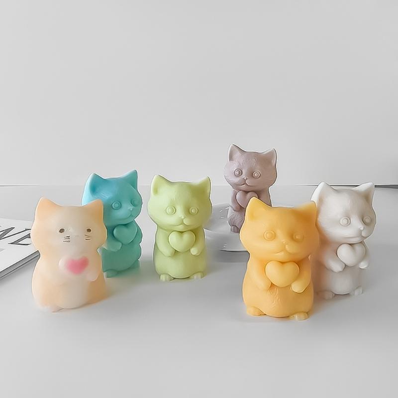 Silicone Mold Cats Shaped  Rebound Decompression Toy Molds Practical Ornaments Making Mould Jewelry Tool for Craftsmen
