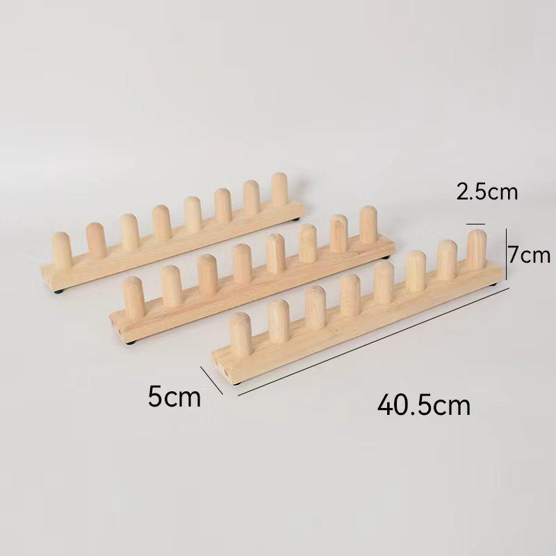 Wooden Knitting Loom & Yarn Rack for Scarves & Blankets