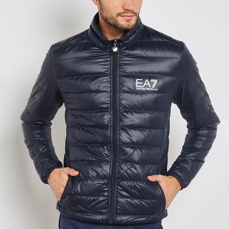 Ea7 EMPORIO ARMANI Logo Aufdruck Reißverschluss Daunenjacke 8NPB01-PN29Z-1578
