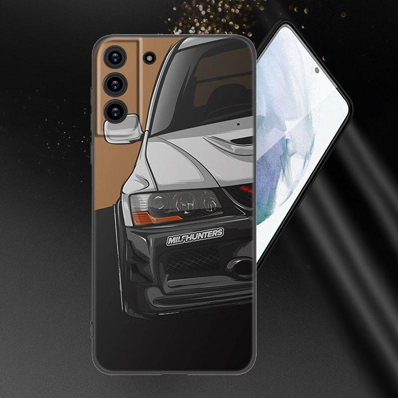 Sports Car JDM Drift Phone Case For Samsung Galaxy S20 S21 FE S22 Ultra S10 Lite S10E S9 S8 Plus S7 Edge Soft TPU Black Cover
