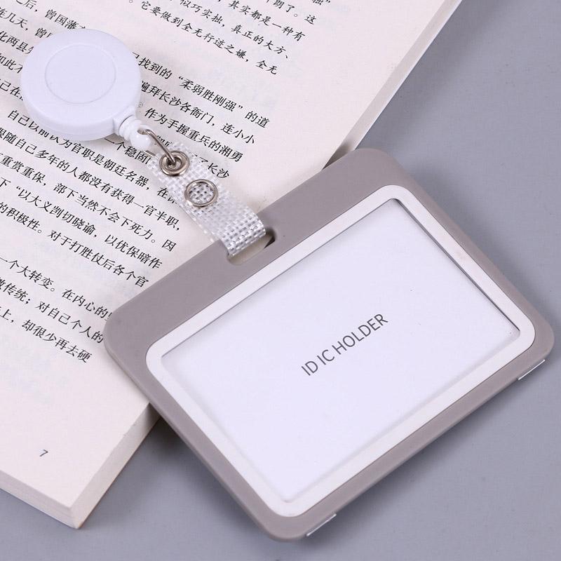 1/2PCS Card Sleeve Credit Card Badge Holder Nurse Student Name Tag Id Badge Holder Card Holder Women Men Lanyards Badge Holder