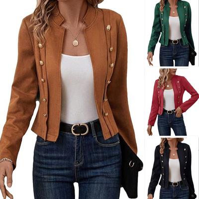 Autumn and Winter Large Size Women's Coat Cardigan Suit Multi-button