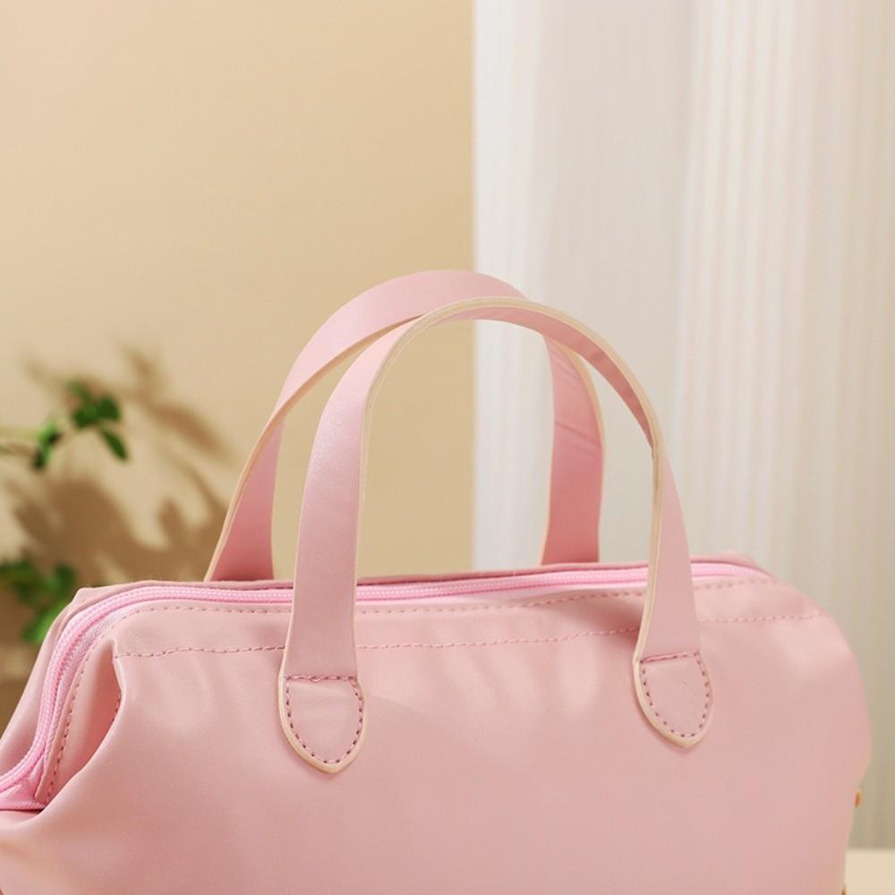 Portable PU Makeup Pouch Large-Capacity Multifunctional Toiletry Kit Travel Cosmetic Bag  Women