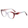 Women's Cat Eye Anti-Blue Light Glasses with Trendy Decoration and Flat Lenses