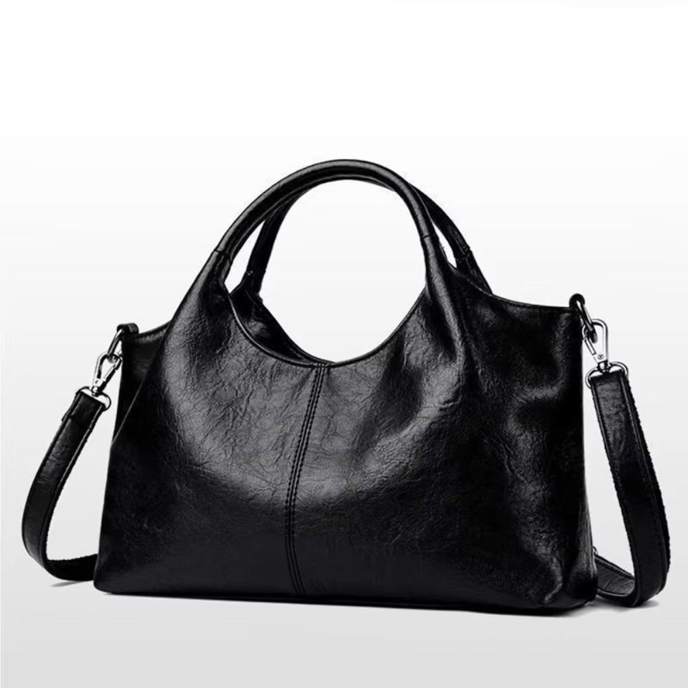 Fashion PU Leather Tote Bag Soft Texture Large Capacity Shoulder Bag Lightweight Ladies Handbag Women
