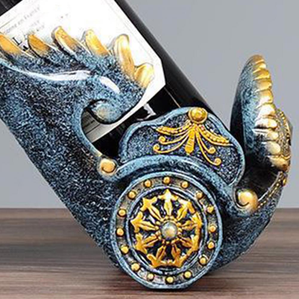 Vintage Horse Wine Bottle Holder Resin Horse Statue Sculpture Beer Bottle Display Stand Organizer Rack Home Kitchen Table Decor