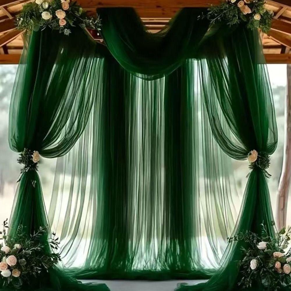 Tessuto per Drappeggio 75cm X 6M Arco Nuziale in Tulle Bianco Rosa Elegante Tessuto Trasparente per Tende Tessuto per Sfondo Festa di Compleanno