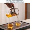 Enchanti Tea Pot, Witchcraft Magical Enchanted Glass Teapot with Strainer, Magnetic Filtration Pot with Handle, for Home, Gifting, Outdoor and Office